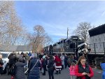 A nice sized crowd in Downtown Rockaway next to the TFT Train